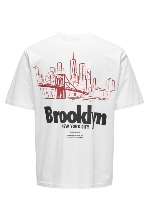 Only & Sons onskeane rlx ss print tee noos